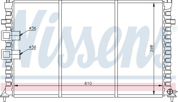 Nissens 61345 - Radiateur, refroidissement du moteur cwaw.fr