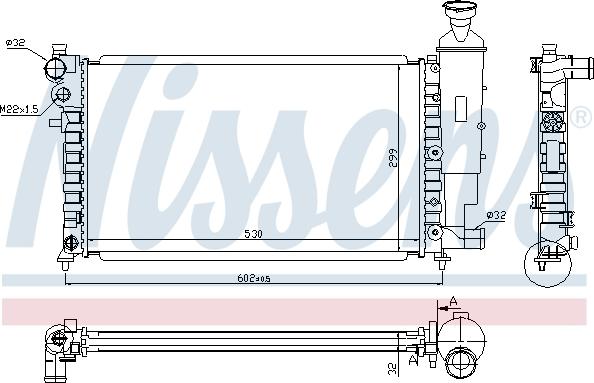 Nissens 699104 - Radiateur, refroidissement du moteur cwaw.fr