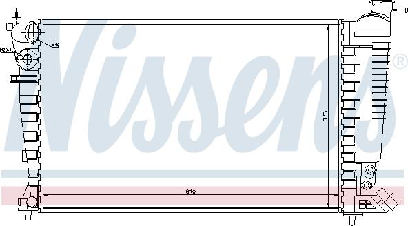 Nissens 61368 - Radiateur, refroidissement du moteur cwaw.fr
