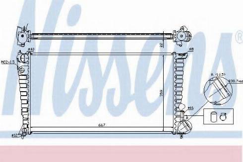 Nissens 61315A - Radiateur, refroidissement du moteur cwaw.fr