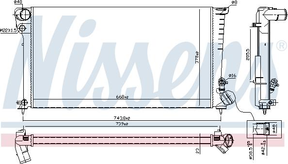 Nissens 692575 - Radiateur, refroidissement du moteur cwaw.fr