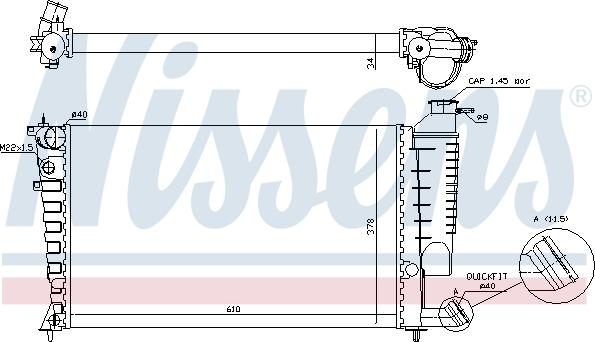 Nissens 690549 - Radiateur, refroidissement du moteur cwaw.fr