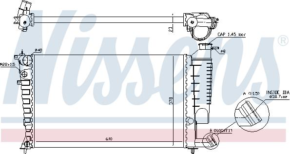 Nissens 690334 - Radiateur, refroidissement du moteur cwaw.fr