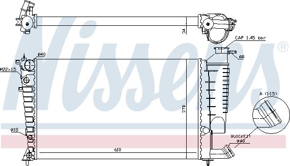 Nissens 690641 - Radiateur, refroidissement du moteur cwaw.fr