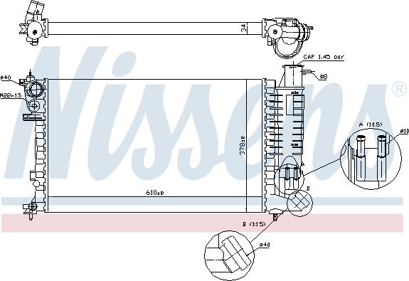 Nissens 690667 - Radiateur, refroidissement du moteur cwaw.fr