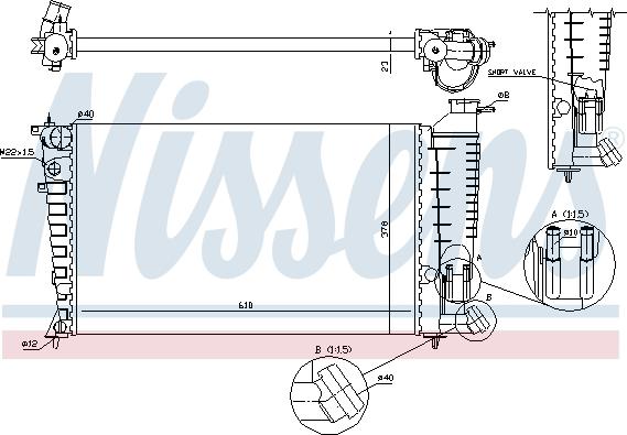 Nissens 690733 - Radiateur, refroidissement du moteur cwaw.fr