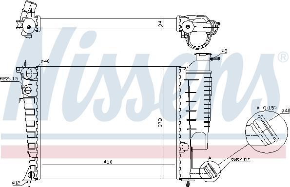 Nissens 699742 - Radiateur, refroidissement du moteur cwaw.fr