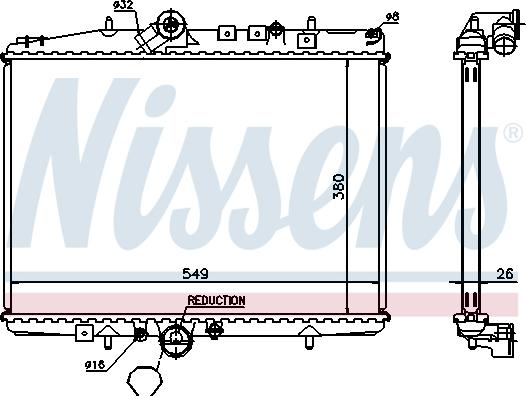 Nissens 698211 - Radiateur, refroidissement du moteur cwaw.fr