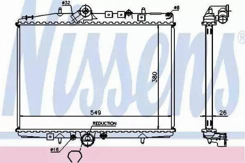 Nissens 61295 - Radiateur, refroidissement du moteur cwaw.fr