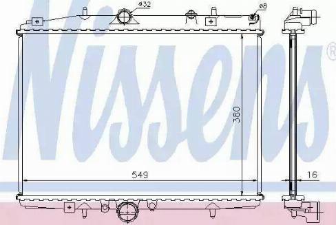 Nissens 61291 - Radiateur, refroidissement du moteur cwaw.fr