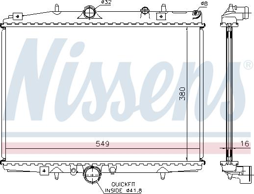 Nissens 692819 - Radiateur, refroidissement du moteur cwaw.fr