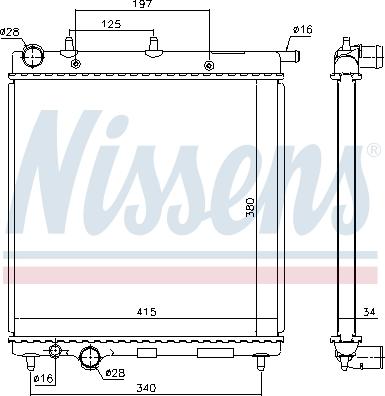 Nissens 693626 - Radiateur, refroidissement du moteur cwaw.fr