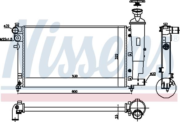 Nissens 690668 - Radiateur, refroidissement du moteur cwaw.fr