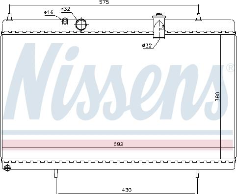 Nissens 61271 - Radiateur, refroidissement du moteur cwaw.fr