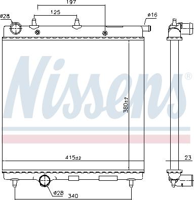 Nissens 693630 - Radiateur, refroidissement du moteur cwaw.fr