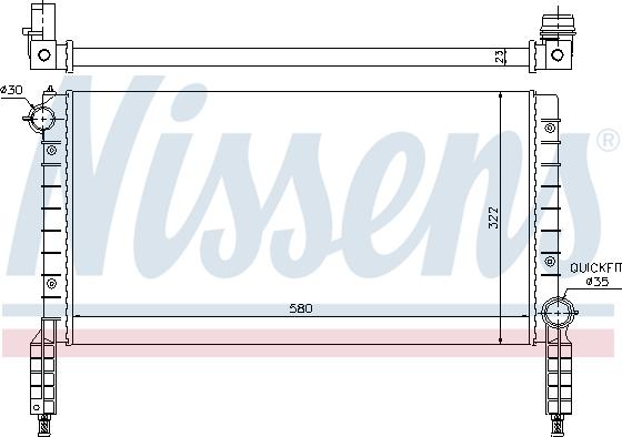 Nissens 693192 - Radiateur, refroidissement du moteur cwaw.fr