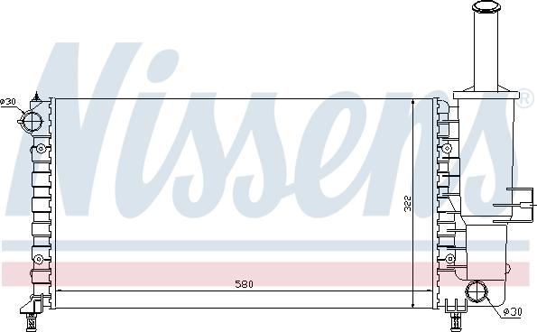 Nissens 698486 - Radiateur, refroidissement du moteur cwaw.fr