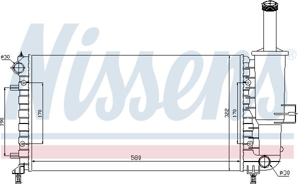 Nissens 697927 - Radiateur, refroidissement du moteur cwaw.fr