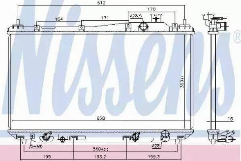 Nissens 68095 - Radiateur, refroidissement du moteur cwaw.fr