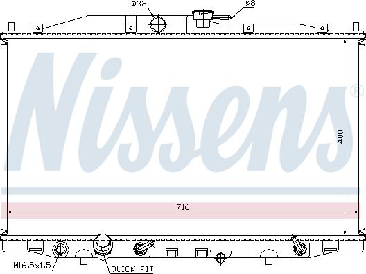 Nissens 68112 - Radiateur, refroidissement du moteur cwaw.fr