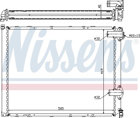 Nissens 63942A - Radiateur, refroidissement du moteur cwaw.fr