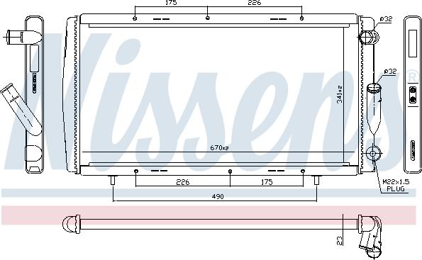 Nissens 696990 - Radiateur, refroidissement du moteur cwaw.fr