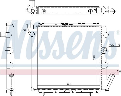 Nissens 697278 - Radiateur, refroidissement du moteur cwaw.fr