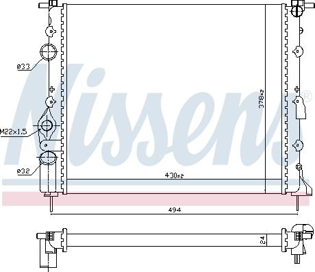 Nissens 693634 - Radiateur, refroidissement du moteur cwaw.fr