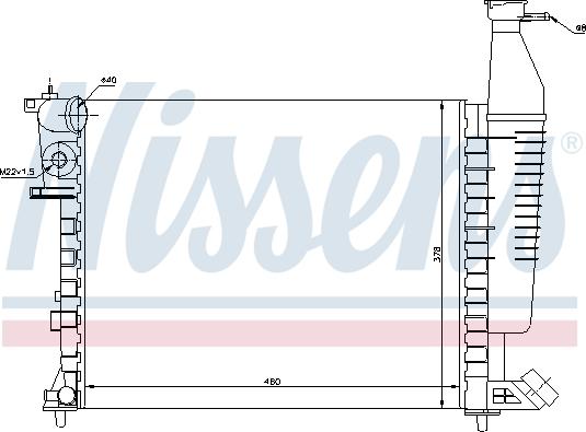 Nissens 63546 - Radiateur, refroidissement du moteur cwaw.fr