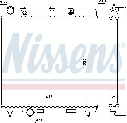 Nissens 699744 - Radiateur, refroidissement du moteur cwaw.fr