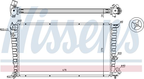 Nissens 697629 - Radiateur, refroidissement du moteur cwaw.fr