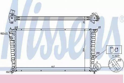 Nissens 63508A - Radiateur, refroidissement du moteur cwaw.fr