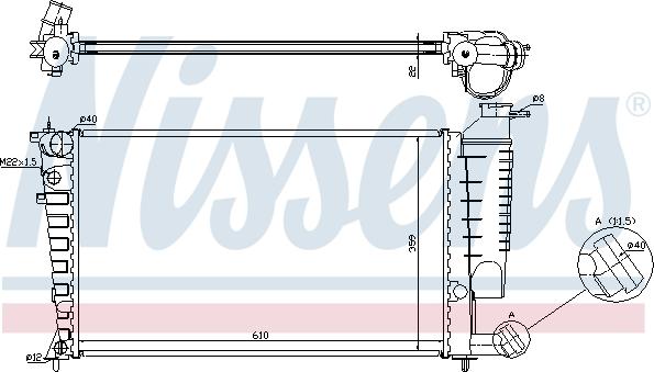 Nissens 691787 - Radiateur, refroidissement du moteur cwaw.fr