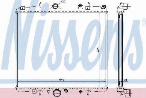 Nissens 63695 - Radiateur, refroidissement du moteur cwaw.fr