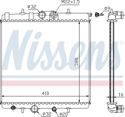 Nissens 696396 - Radiateur, refroidissement du moteur cwaw.fr