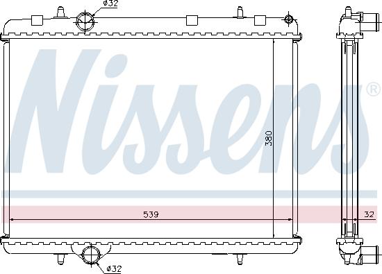 Nissens 636006 - Radiateur, refroidissement du moteur cwaw.fr