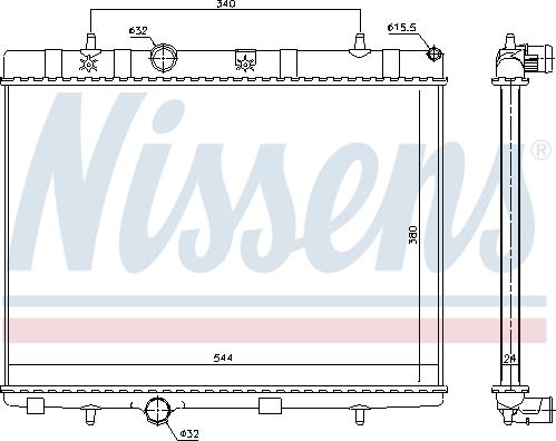 Nissens 690982 - Radiateur, refroidissement du moteur cwaw.fr