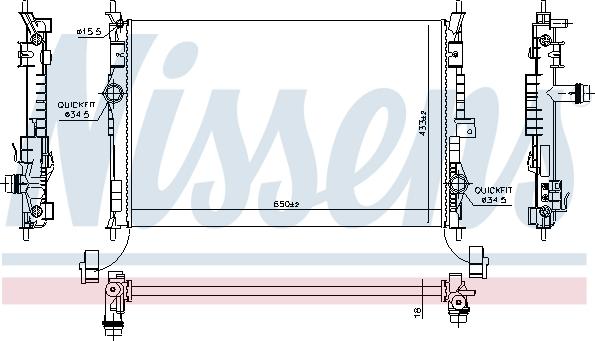 Nissens 694010 - Radiateur, refroidissement du moteur cwaw.fr