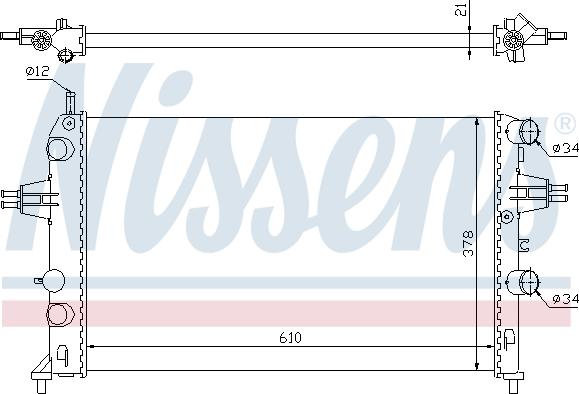 Nissens 693336 - Radiateur, refroidissement du moteur cwaw.fr