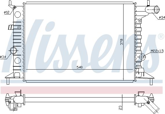 Nissens 693939 - Radiateur, refroidissement du moteur cwaw.fr