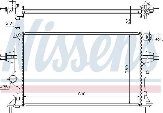 Nissens 691293 - Radiateur, refroidissement du moteur cwaw.fr