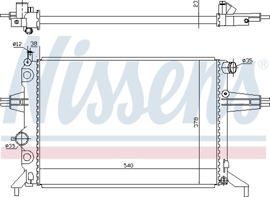 Nissens 699995 - Radiateur, refroidissement du moteur cwaw.fr