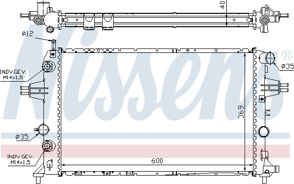 Nissens 699811 - Radiateur, refroidissement du moteur cwaw.fr