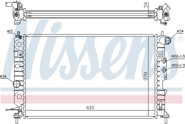 Nissens 699688 - Radiateur, refroidissement du moteur cwaw.fr