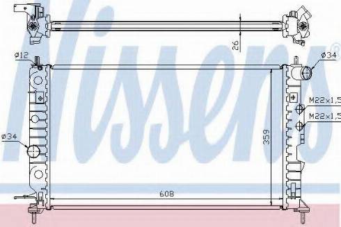 Nissens 63012A - Radiateur, refroidissement du moteur cwaw.fr