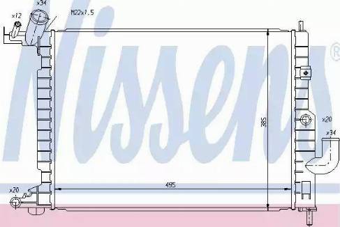 Nissens 63081 - Radiateur, refroidissement du moteur cwaw.fr