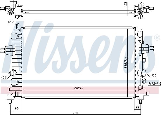 Nissens 693262 - Radiateur, refroidissement du moteur cwaw.fr