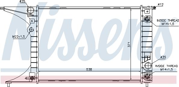 Nissens 694546 - Radiateur, refroidissement du moteur cwaw.fr