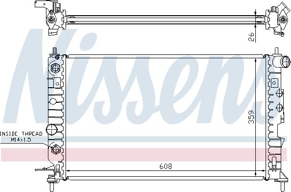 Nissens 696557 - Radiateur, refroidissement du moteur cwaw.fr