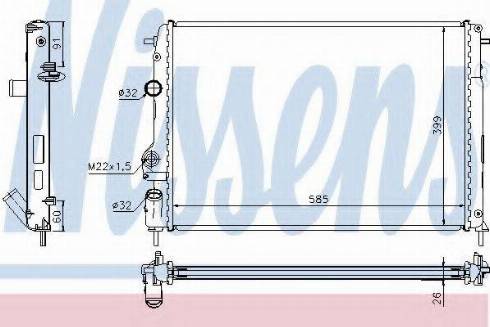 Nissens 63896 - Radiateur, refroidissement du moteur cwaw.fr